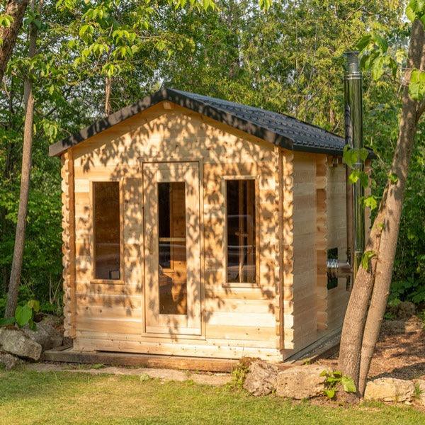 LeisureCraft Georgian Woodburning Sauna with Changeroom - Sauna Sanctuary