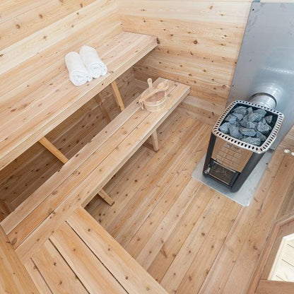 Dundalk LeisureCraft CT Georgian Electric Sauna Cabin with Porch - Sauna Sanctuary