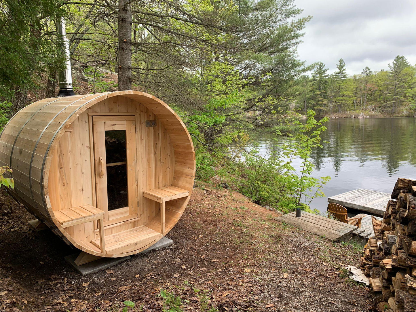 Dundalk LeisureCraft CT Serenity Electric Sauna Barrel - Sauna Sanctuary