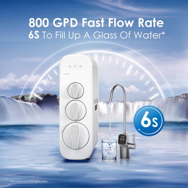 Waterdrop 800 GPD Tankless RO System with UV Sterilizing Light Water Filtration System